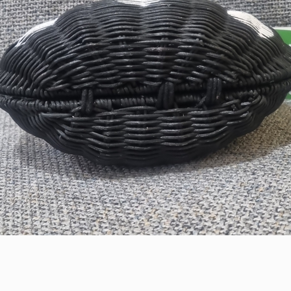 Kate Spade x Target NWT Wicker Blk & Wht Bag - Picture 5 of 7